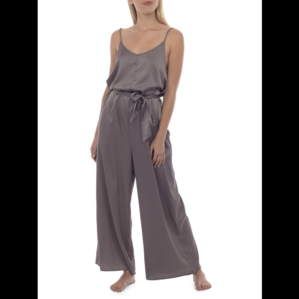 Paper Label - Departures Sicily Satin Belted Jumpsuit